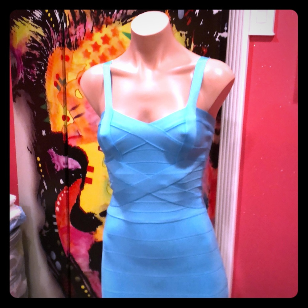 Bodycon Dress - Baby Blue Dress -